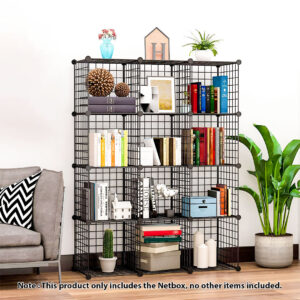 Buy SOGA Black Portable 12-Cube Storage Organiser Foldable DIY Modular Grid Space Saving Shelf Online - Furniture - 2 - AU Depot Free Shipping