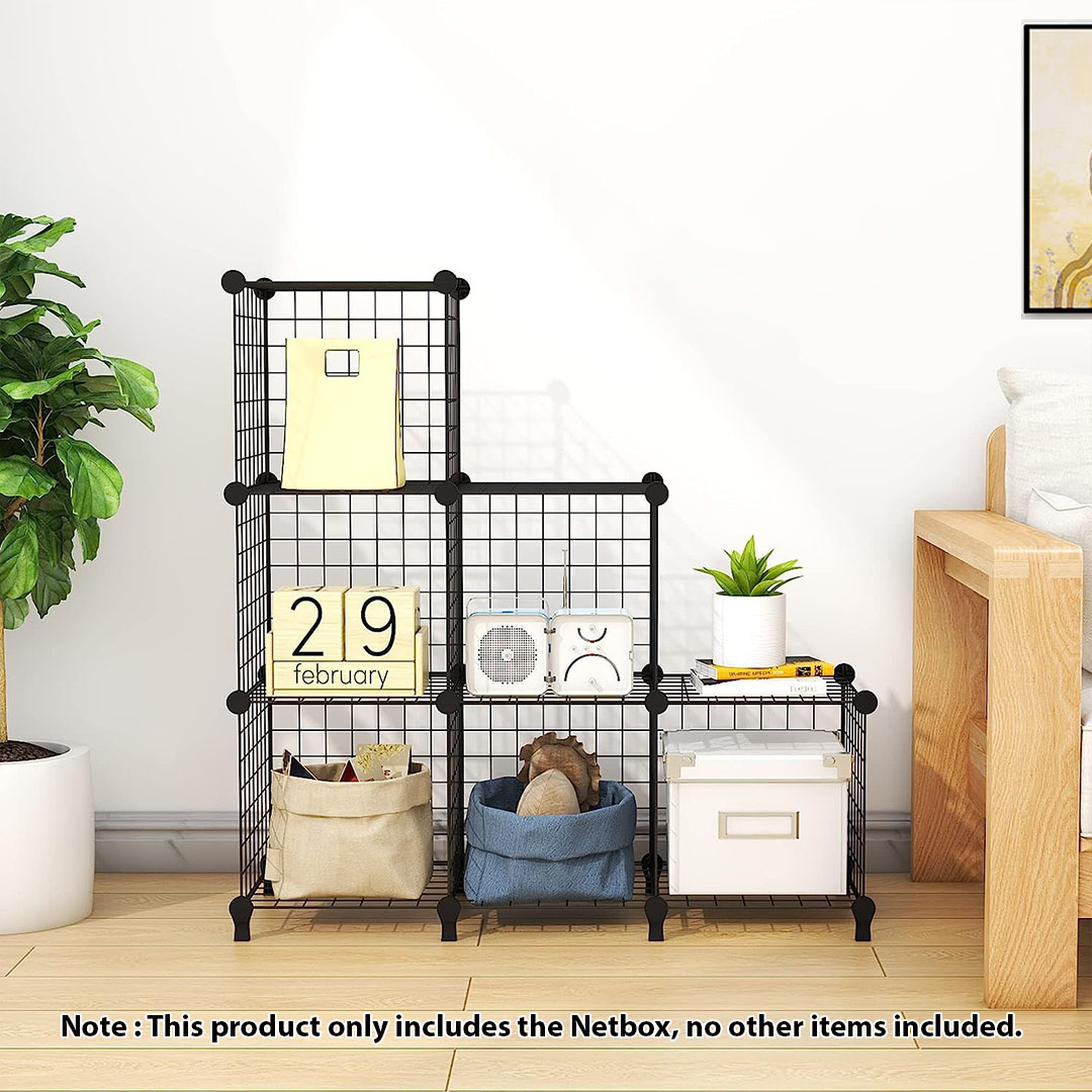 SOGA Black Portable 6-Cube 3 Column Storage Organiser Foldable DIY Modular Grid Space Saving Shelf - NetBox3012 - Furniture - 2 - AU DEPOT SOGA Buy SOGA Black Portable 6-Cube 3 Column Storage Organiser Foldable DIY Modular Grid Space Saving Shelf Online - Furniture - 2 - AU Depot Free Shipping