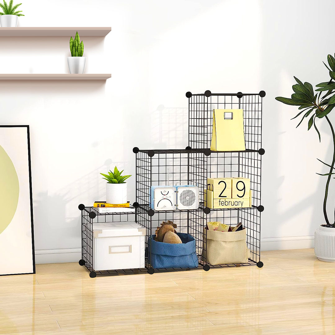 SOGA Black Portable 6-Cube 3 Column Storage Organiser Foldable DIY Modular Grid Space Saving Shelf - NetBox3012 - Furniture - 4 - AU DEPOT SOGA Buy SOGA Black Portable 6-Cube 3 Column Storage Organiser Foldable DIY Modular Grid Space Saving Shelf Online - Furniture - 4 - AU Depot Free Shipping