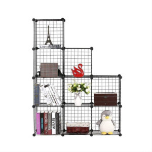 Buy SOGA Black Portable 9-Cube 3 Column Storage Organiser Foldable DIY Modular Grid Space Saving Shelf Online - Furniture - 1 - AU Depot Free Shipping