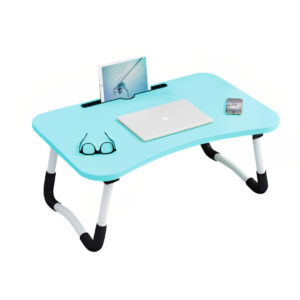 Buy SOGA Blue Portable Bed Table Adjustable Foldable Bed Sofa Study Table Laptop Mini Desk with Notebook Stand Card Slot Holder Home Decor Online - Desks & Computer Tables - 1 - AU Depot Free Shipping