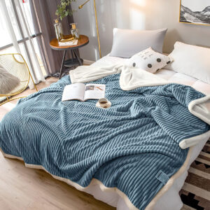 Buy SOGA Blue Throw Blanket Warm Cozy Double Sided Thick Flannel Coverlet Fleece Bed Sofa Comforter Online - Home - 2 - AU Depot Free Shipping