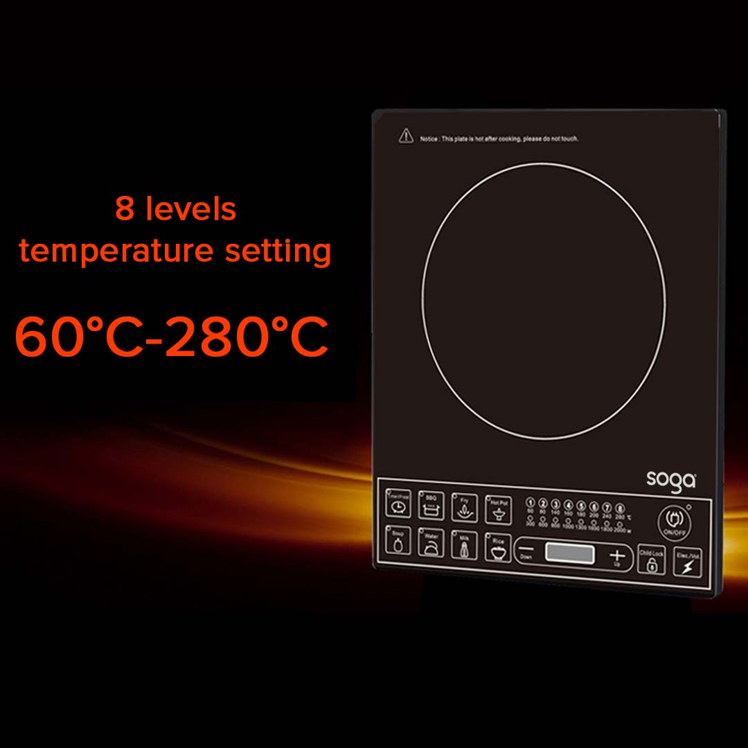 SOGA Cooktop Electric Smart Induction Cook Top Portable Kitchen Cooker Cookware - ElectricCooktop - electronics & appliances > appliances > large appliances > cooktops > induction cooktops - 2 - AU DEPOT SOGA Buy SOGA Cooktop Electric Smart Induction Cook Top Portable Kitchen Cooker Cookware Online - electronics & appliances > appliances > large appliances > cooktops > induction cooktops - 2 - AU Depot Free Shipping