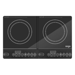 Buy SOGA Cooktop Portable Induction LED Electric Double Duo Hot Plate Burners Cooktop Stove Online - electronics & appliances > appliances > large appliances > cooktops > induction cooktops - 1 - AU Depot Free Shipping