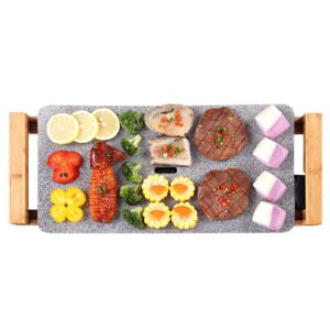 Buy SOGA Electric Ceramic BBQ Grill Non-stick Surface Hot Plate for Indoor & Outdoor Stone Online - electronics & appliances > appliances > small kitchen appliances > benchtop cooking > sandwich presses & grills - 1 - AU Depot Free Shipping