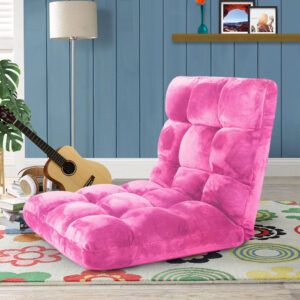 Buy SOGA Floor Recliner Folding Lounge Sofa Futon Couch Folding Chair Cushion Light Pink Online - Furniture - 2 - AU Depot Free Shipping