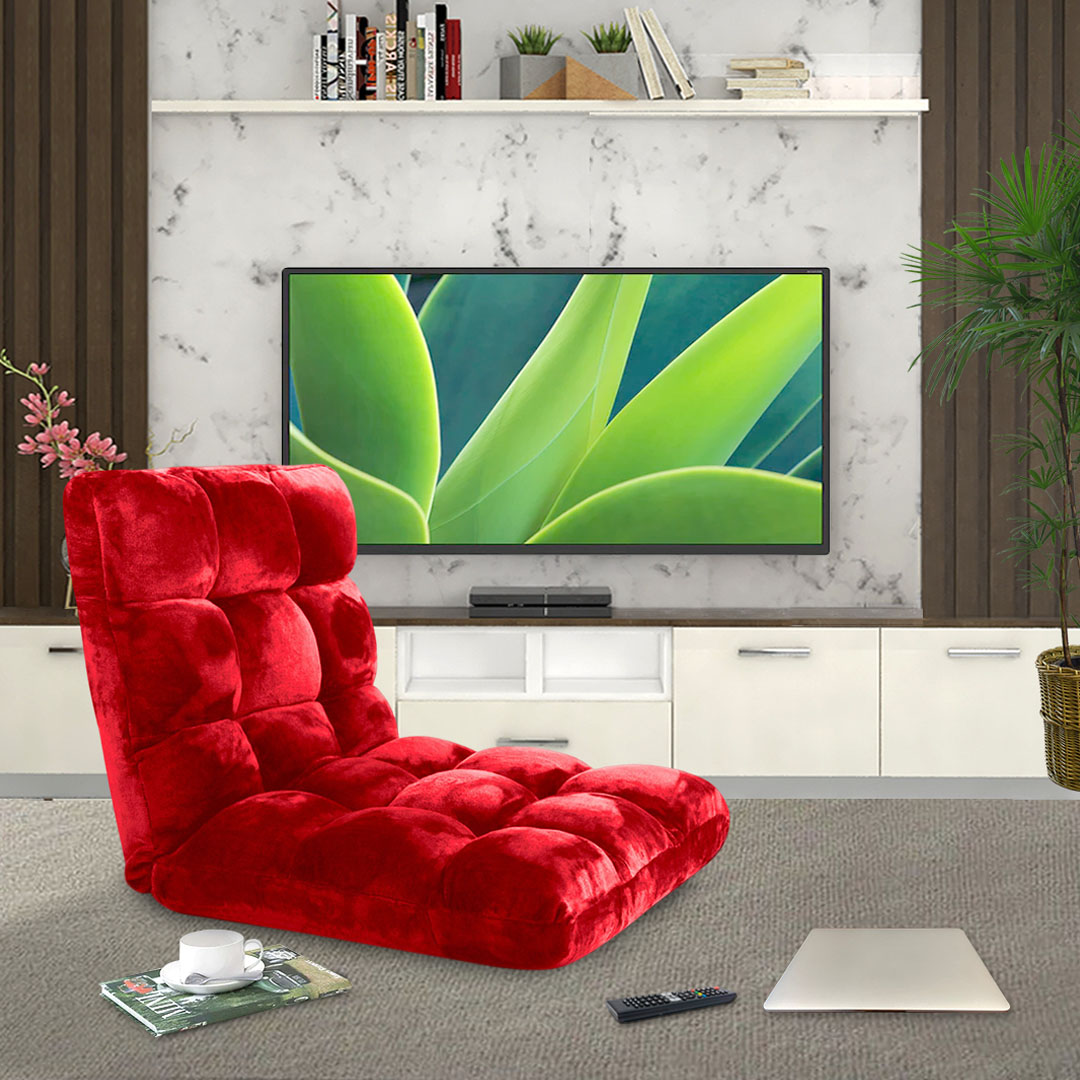 SOGA Floor Recliner Folding Lounge Sofa Futon Couch Folding Chair Cushion Red - LoungeChairRed - Furniture - 3 - AU DEPOT SOGA Buy SOGA Floor Recliner Folding Lounge Sofa Futon Couch Folding Chair Cushion Red Online - Furniture - 3 - AU Depot Free Shipping