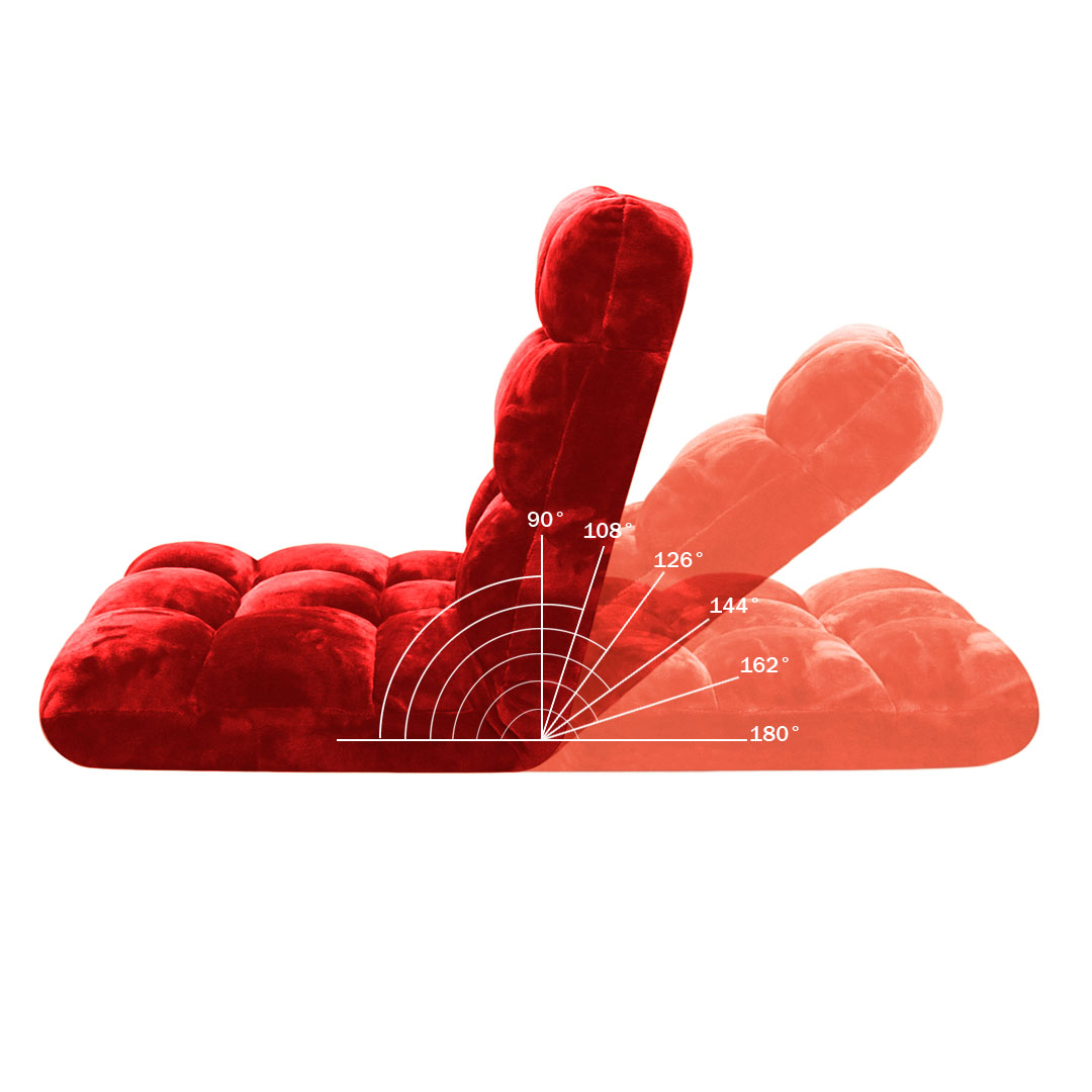 SOGA Floor Recliner Folding Lounge Sofa Futon Couch Folding Chair Cushion Red - LoungeChairRed - Furniture - 7 - AU DEPOT SOGA Buy SOGA Floor Recliner Folding Lounge Sofa Futon Couch Folding Chair Cushion Red Online - Furniture - 7 - AU Depot Free Shipping