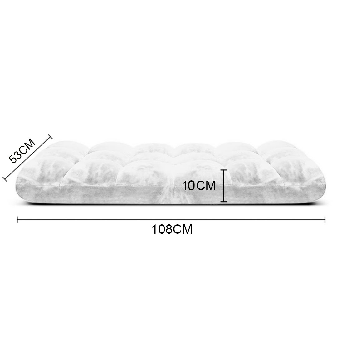 SOGA Floor Recliner Folding Lounge Sofa Futon Couch Folding Chair Cushion White - LoungeChairWhite - Furniture - 6 - AU DEPOT SOGA Buy SOGA Floor Recliner Folding Lounge Sofa Futon Couch Folding Chair Cushion White Online - Furniture - 6 - AU Depot Free Shipping