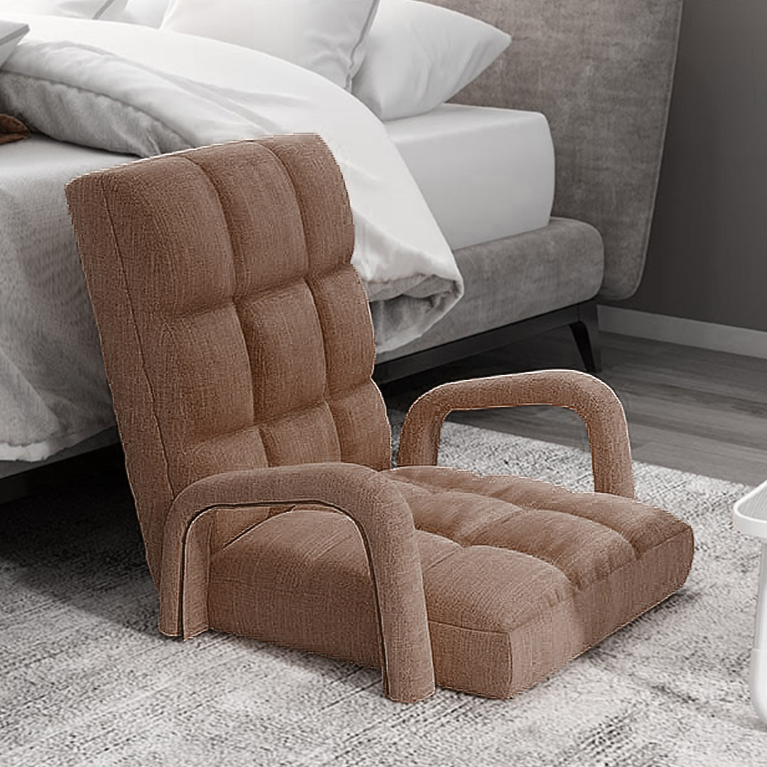 SOGA Foldable Lounge Cushion Adjustable Floor Lazy Recliner Chair with Armrest Coffee - LoungeArmCoffee - Furniture - 5 - AU DEPOT SOGA Buy SOGA Foldable Lounge Cushion Adjustable Floor Lazy Recliner Chair with Armrest Coffee Online - Furniture - 5 - AU Depot Free Shipping