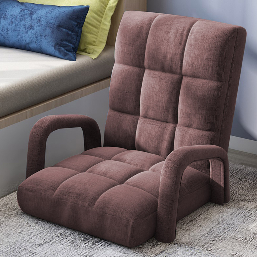 SOGA Foldable Lounge Cushion Adjustable Floor Lazy Recliner Chair with Armrest Coffee - LoungeArmCoffee - Furniture - 8 - AU DEPOT SOGA Buy SOGA Foldable Lounge Cushion Adjustable Floor Lazy Recliner Chair with Armrest Coffee Online - Furniture - 8 - AU Depot Free Shipping