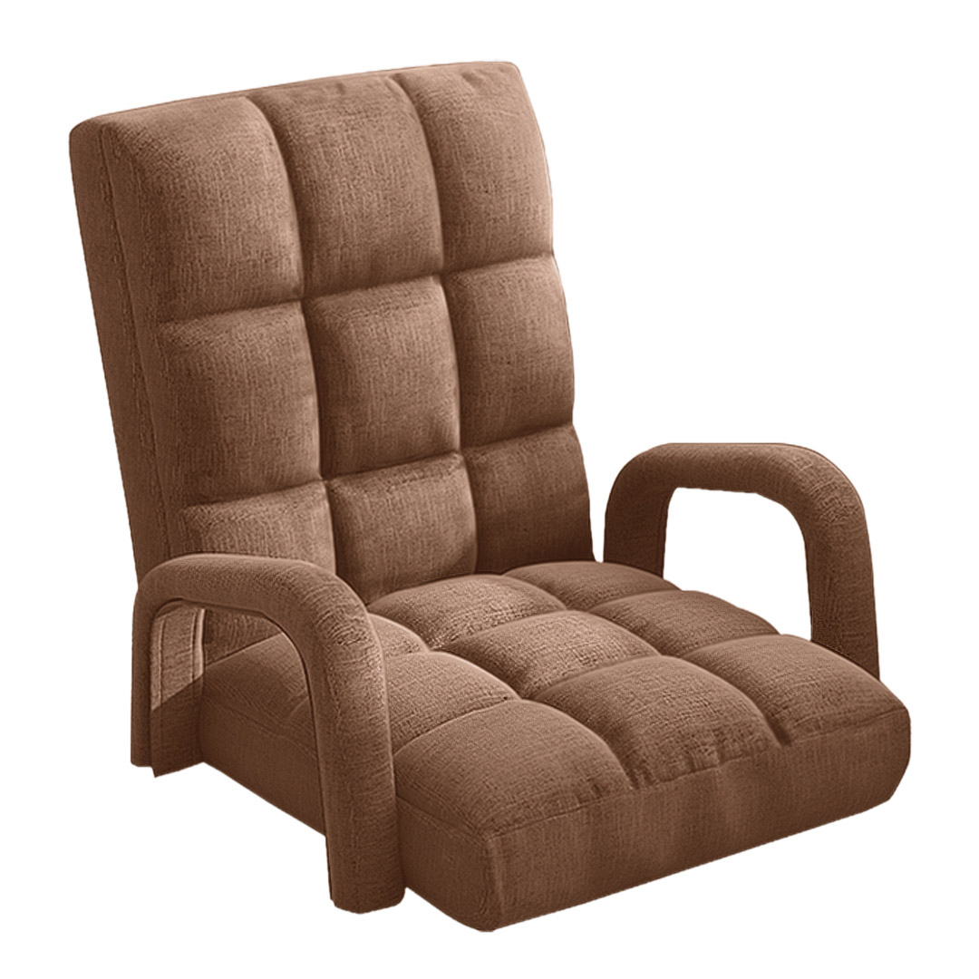 SOGA Foldable Lounge Cushion Adjustable Floor Lazy Recliner Chair with Armrest Coffee - - LoungeArmCoffee 1 SOGA Foldable Lounge Cushion Adjustable Floor Lazy Recliner Chair with Armrest Coffee - AU DEPOT Buy SOGA Foldable Lounge Cushion Adjustable Floor Lazy Recliner Chair with Armrest Coffee Online - Furniture - 1 - AU Depot Free Shipping