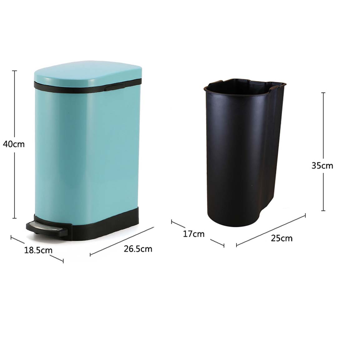 SOGA Foot Pedal Stainless Steel Rubbish Recycling Garbage Waste Trash Bin 10L U Blue - RubbishBinU10LBlue - Home & Living - 4 - AU DEPOT SOGA Buy SOGA Foot Pedal Stainless Steel Rubbish Recycling Garbage Waste Trash Bin 10L U Blue Online - Home & Living - 4 - AU Depot Free Shipping