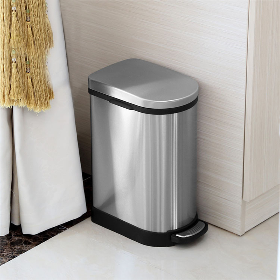 SOGA Foot Pedal Stainless Steel Rubbish Recycling Garbage Waste Trash Bin 10L U - RubbishBinU10LSS - Home & Living - 9 - AU DEPOT SOGA Buy SOGA Foot Pedal Stainless Steel Rubbish Recycling Garbage Waste Trash Bin 10L U Online - Home & Living - 9 - AU Depot Free Shipping