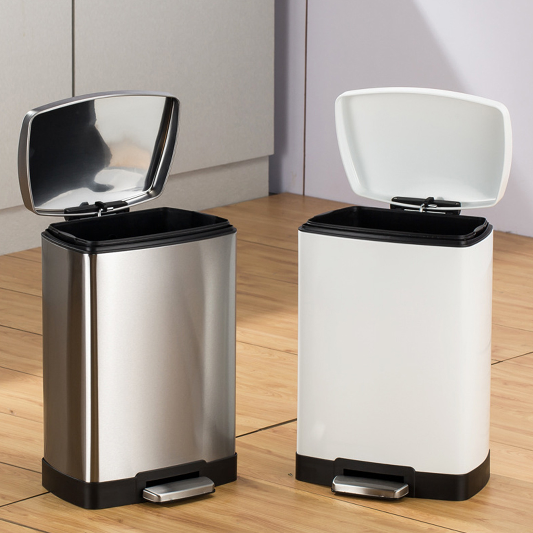 SOGA Foot Pedal Stainless Steel Rubbish Recycling Garbage Waste Trash Bin Rectangular Shape 12L Silver - RubbishBinU12L05 - Home & Living - 7 - AU DEPOT SOGA Buy SOGA Foot Pedal Stainless Steel Rubbish Recycling Garbage Waste Trash Bin Rectangular Shape 12L Silver Online - Home & Living - 7 - AU Depot Free Shipping