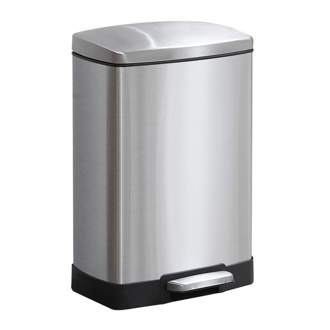 SOGA Foot Pedal Stainless Steel Rubbish Recycling Garbage Waste Trash Bin Rectangular Shape 12L Silver - Kitchen Bins - RubbishBinU12L05 1 SOGA Foot Pedal Stainless Steel Rubbish Recycling Garbage Waste Trash Bin Rectangular Shape 12L Silver - AU DEPOT Buy SOGA Foot Pedal Stainless Steel Rubbish Recycling Garbage Waste Trash Bin Rectangular Shape 12L Silver Online - Home & Living - 1 - AU Depot Free Shipping