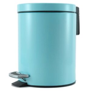 Buy SOGA Foot Pedal Stainless Steel Rubbish Recycling Garbage Waste Trash Bin Round 7L Blue Online - Home & Living - 1 - AU Depot Free Shipping