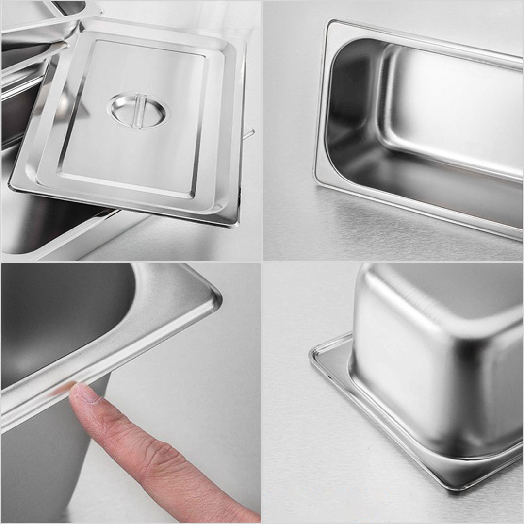 SOGA Gastronorm GN Pan Full Size 1/1 GN Pan 6.5cm Deep Stainless Steel Tray - GastronormPans5403X1 - Home & Living - 5 - AU DEPOT SOGA Buy SOGA Gastronorm GN Pan Full Size 1/1 GN Pan 6.5cm Deep Stainless Steel Tray Online - Home & Living - 5 - AU Depot Free Shipping