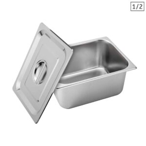 Buy SOGA Gastronorm GN Pan Full Size 1/2 GN Pan 15cm Deep Stainless Steel With Lid Online - Home & Living - 1 - AU Depot Free Shipping