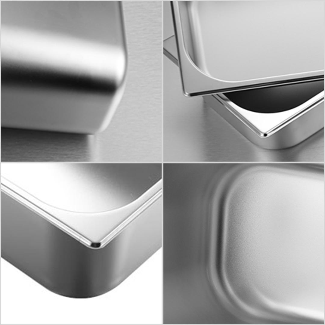 SOGA Gastronorm GN Pan Full Size 1/3 GN Pan 15cm Deep Stainless Steel Tray With Lid - GP5417wLidX1 - Home & Living - 3 - AU DEPOT SOGA Buy SOGA Gastronorm GN Pan Full Size 1/3 GN Pan 15cm Deep Stainless Steel Tray With Lid Online - Home & Living - 3 - AU Depot Free Shipping