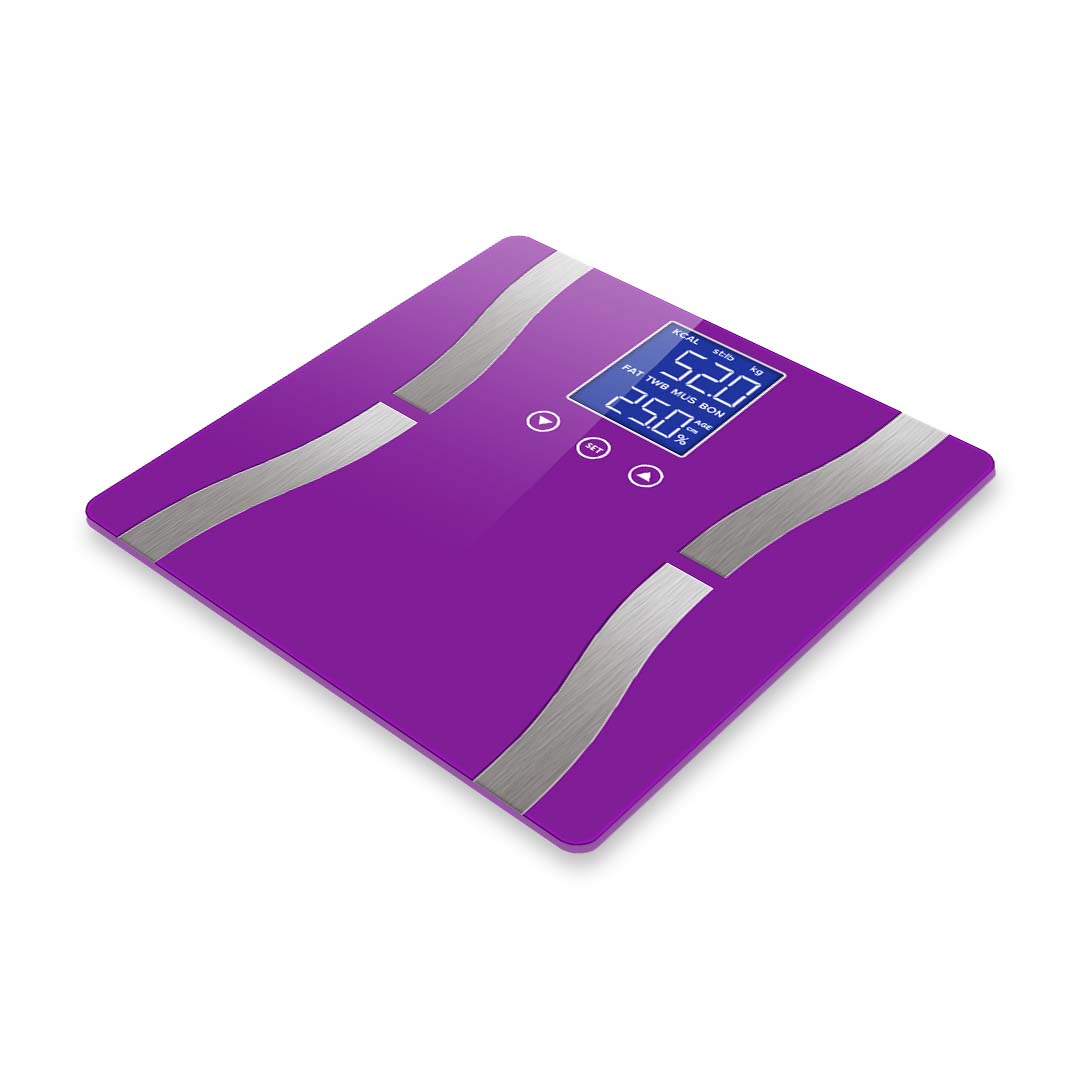 SOGA Glass LCD Digital Body Fat Scale Bathroom Electronic Gym Water Weighing Scales Purple - BodyFatScalePurple - home & living > bathroom > bathroom accessories > bathroom scales - 2 - AU DEPOT SOGA Buy SOGA Glass LCD Digital Body Fat Scale Bathroom Electronic Gym Water Weighing Scales Purple Online - home & living > bathroom > bathroom accessories > bathroom scales - 2 - AU Depot Free Shipping