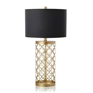 Buy SOGA Golden Hollowed Out Base Table Lamp with Dark Shade Online - Home & Living - 1 - AU Depot Free Shipping