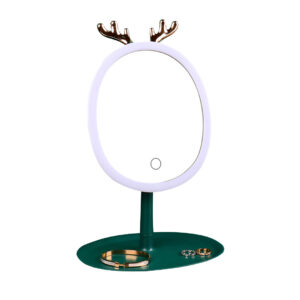 Buy SOGA Green Antler LED Light Makeup Mirror Tabletop Vanity Home Decor Online - Home - 1 - AU Depot Free Shipping