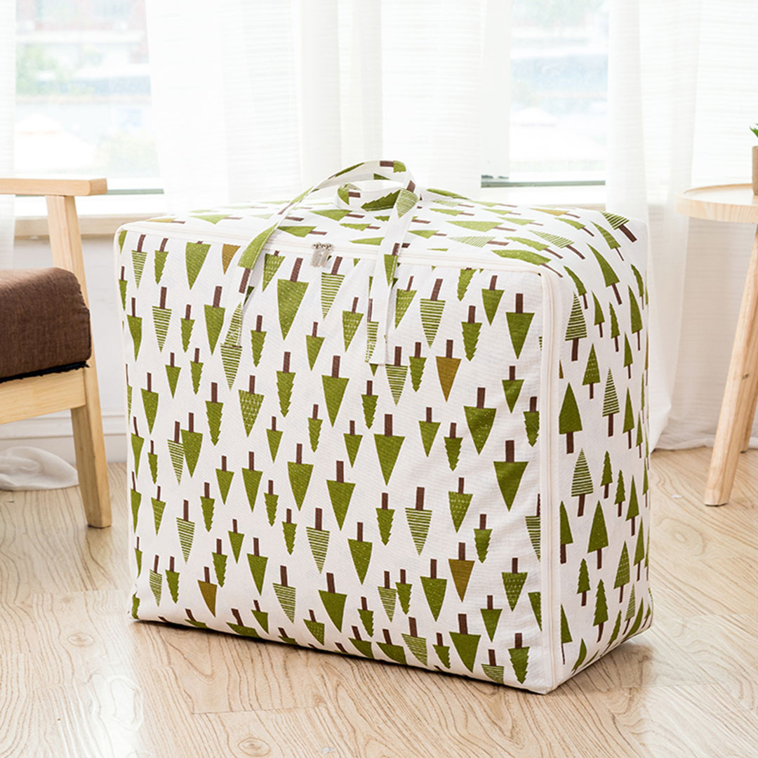 SOGA Green Pine Tree Medium Storage Luggage Bag Double Zipper Foldable Travel Organiser Essentials - SBox210 - Furniture - 2 - AU DEPOT SOGA Buy SOGA Green Pine Tree Medium Storage Luggage Bag Double Zipper Foldable Travel Organiser Essentials Online - Furniture - 2 - AU Depot Free Shipping