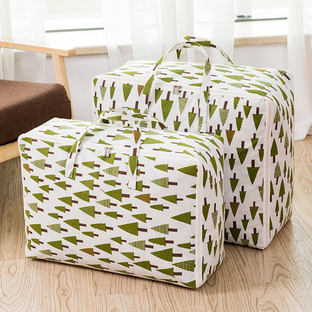SOGA Green Pine Tree Medium Storage Luggage Bag Double Zipper Foldable Travel Organiser Essentials - SBox210 - Furniture - 4 - AU DEPOT SOGA Buy SOGA Green Pine Tree Medium Storage Luggage Bag Double Zipper Foldable Travel Organiser Essentials Online - Furniture - 4 - AU Depot Free Shipping