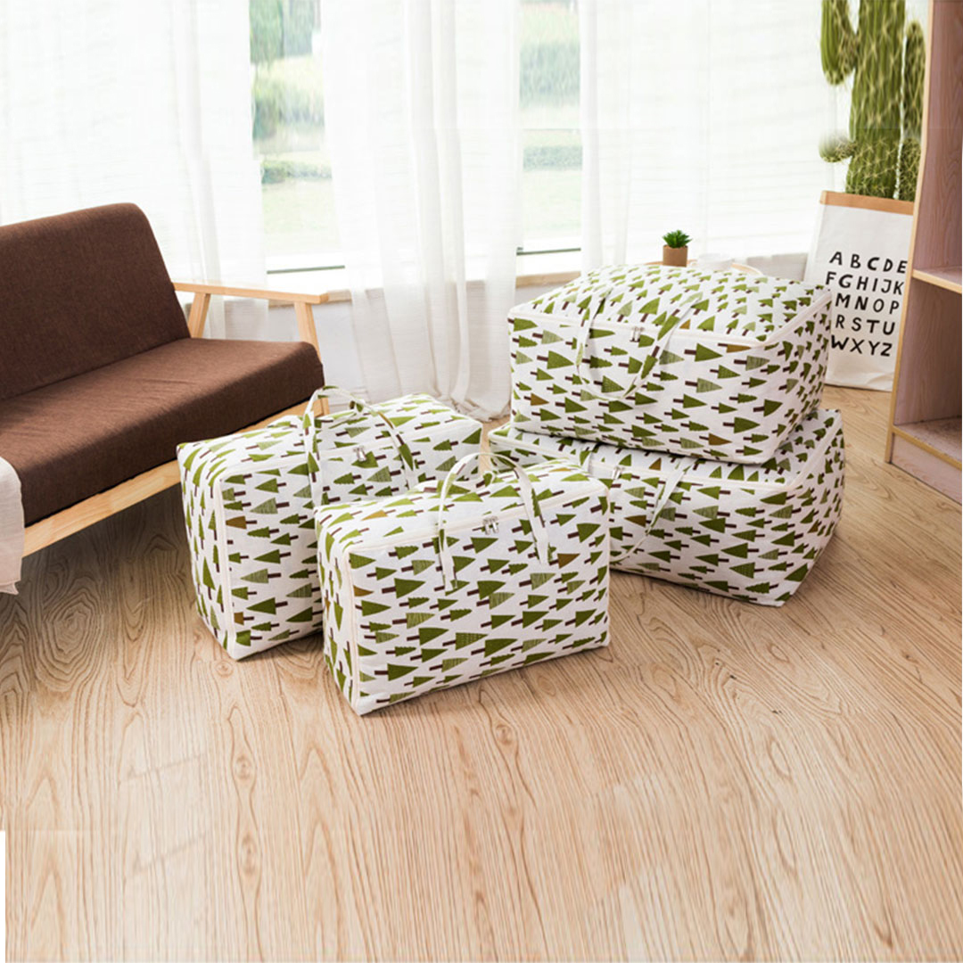 SOGA Green Pine Tree Medium Storage Luggage Bag Double Zipper Foldable Travel Organiser Essentials - SBox210 - Furniture - 5 - AU DEPOT SOGA Buy SOGA Green Pine Tree Medium Storage Luggage Bag Double Zipper Foldable Travel Organiser Essentials Online - Furniture - 5 - AU Depot Free Shipping