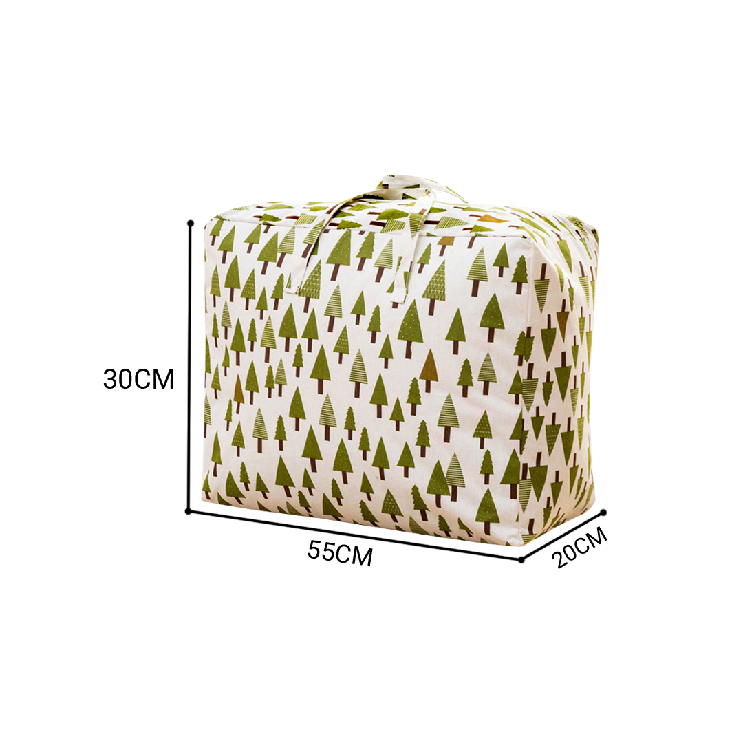 SOGA Green Pine Tree Medium Storage Luggage Bag Double Zipper Foldable Travel Organiser Essentials - SBox210 - Furniture - 6 - AU DEPOT SOGA Buy SOGA Green Pine Tree Medium Storage Luggage Bag Double Zipper Foldable Travel Organiser Essentials Online - Furniture - 6 - AU Depot Free Shipping