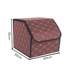 Buy SOGA Leather Car Boot Collapsible Foldable Trunk Cargo Organizer Portable Storage Box Coffee/Gold Stitch Small Online - Garden, Tools & Hardware - 2 - AU Depot Free Shipping