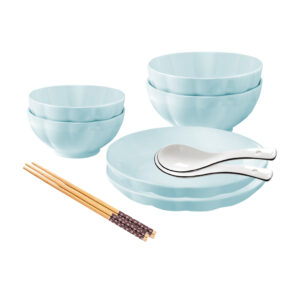 Buy SOGA Light Blue Japanese Style Ceramic Dinnerware Crockery Soup Bowl Plate Server Kitchen Home Decor Set of 6 Online - Kitchenware - 1 - AU Depot Free Shipping