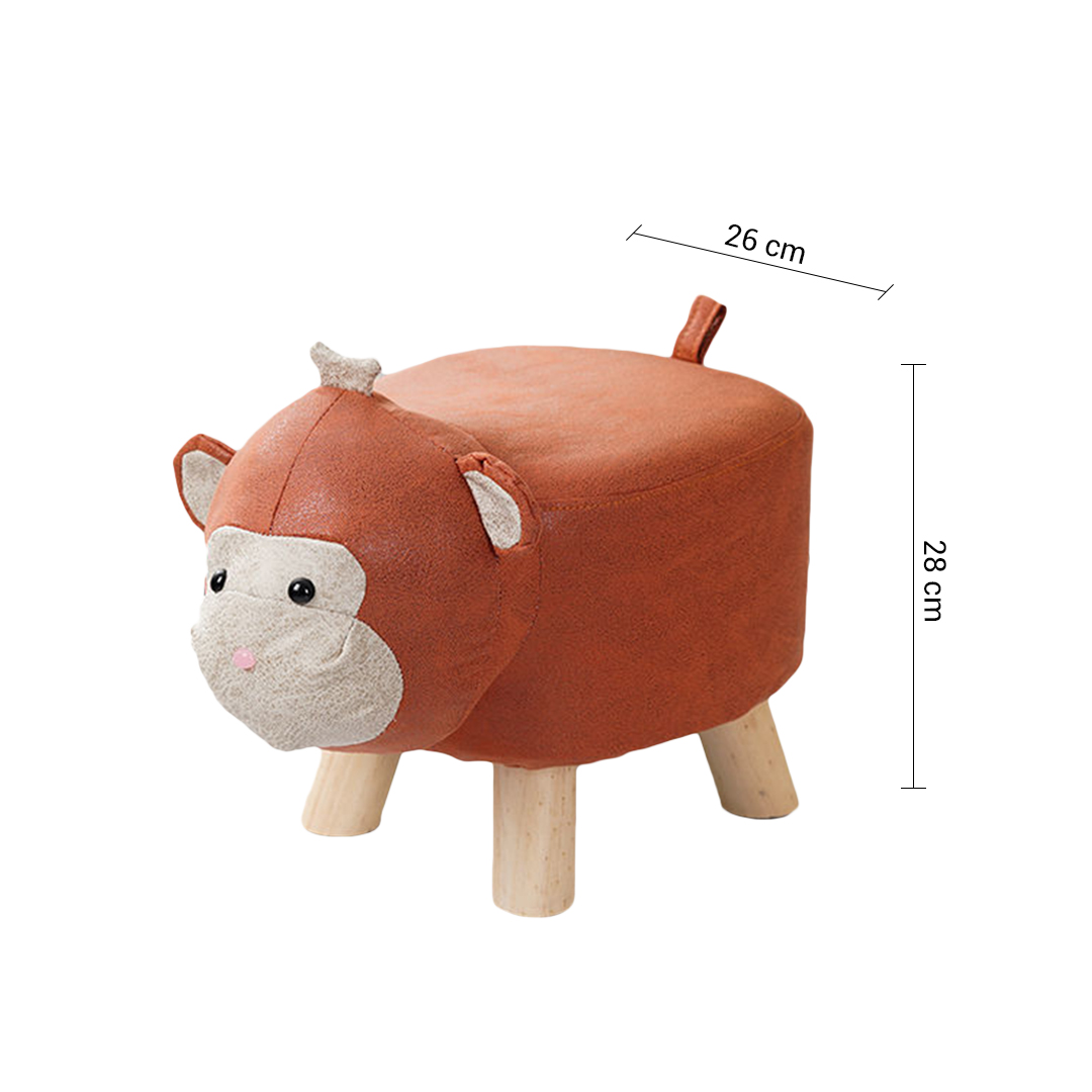 SOGA Orange Children Bench Monkey Character Round Ottoman Stool Soft Small Comfy Seat Home Decor - AniStool24 - Furniture - 6 - AU DEPOT SOGA Buy SOGA Orange Children Bench Monkey Character Round Ottoman Stool Soft Small Comfy Seat Home Decor Online - Furniture - 6 - AU Depot Free Shipping