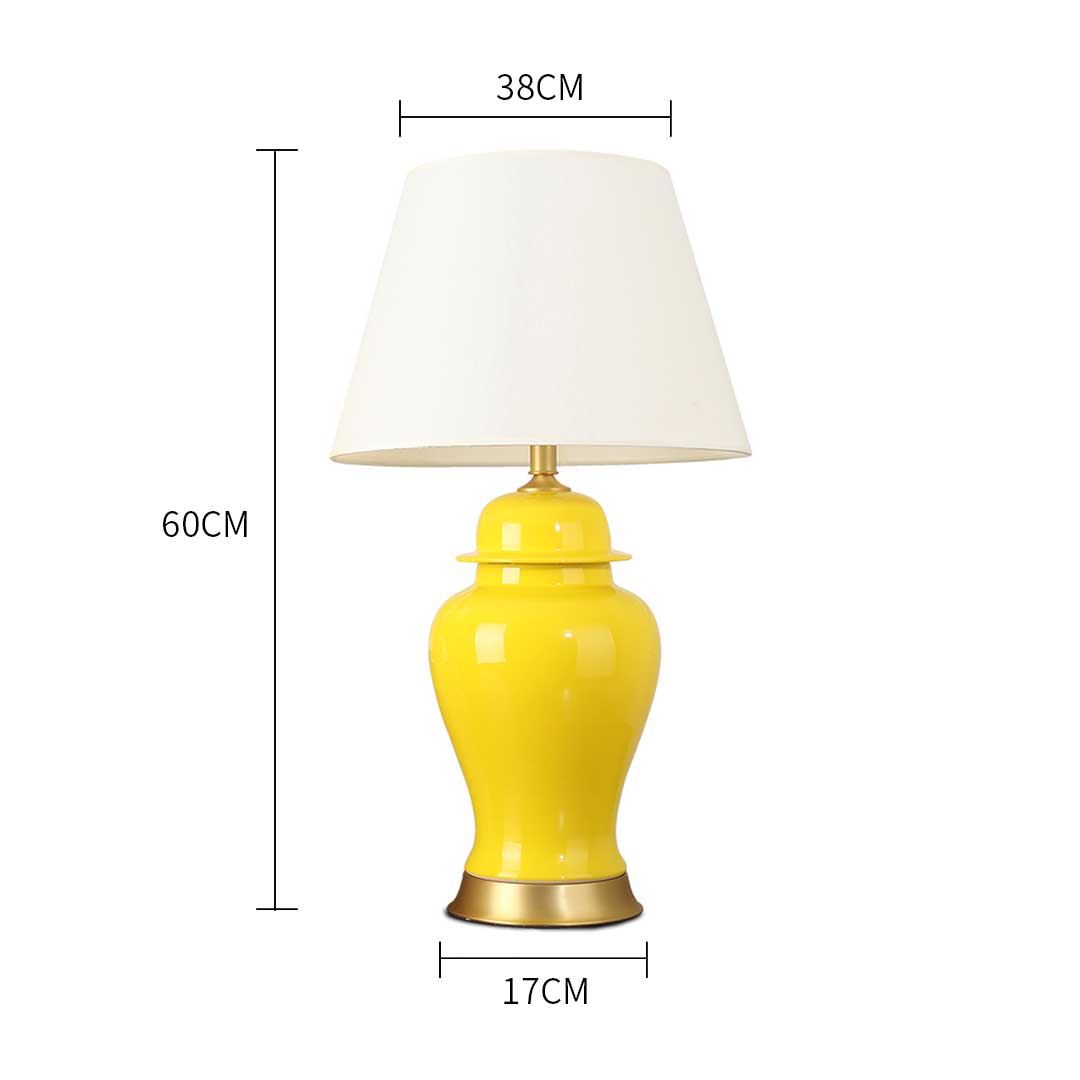 SOGA Oval Ceramic Table Lamp with Gold Metal Base Desk Lamp Yellow - TableLamp170Yellow - Home & Living - 2 - AU DEPOT SOGA Buy SOGA Oval Ceramic Table Lamp with Gold Metal Base Desk Lamp Yellow Online - Home & Living - 2 - AU Depot Free Shipping