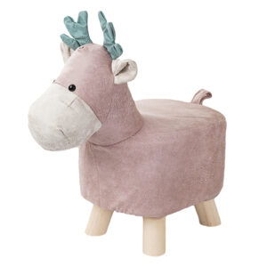 SOGA Pink Children Bench Deer Character Round Ottoman Stool Soft Small Comfy Seat Home Decor AniStool27 AU Depot Free Shipping SOGA Pink Children Bench Deer Character Round Ottoman Stool Soft Small Comfy Seat Home Decor - AU DEPOT