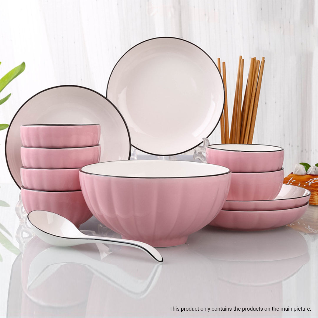 SOGA Pink Japanese Style Ceramic Dinnerware Crockery Soup Bowl Plate Server Kitchen Home Decor Set of 9 - BowlG116 - Kitchenware - 6 - AU DEPOT SOGA Buy SOGA Pink Japanese Style Ceramic Dinnerware Crockery Soup Bowl Plate Server Kitchen Home Decor Set of 9 Online - Kitchenware - 6 - AU Depot Free Shipping