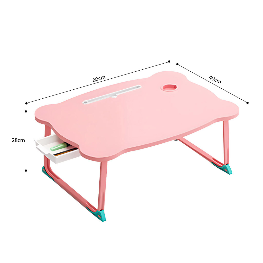 SOGA Pink Portable Bed Table Adjustable Folding Mini Desk With Mini Drawer and Cup-Holder Home Decor - BedTableM667 - Desks & Computer Tables - 7 - AU DEPOT SOGA Buy SOGA Pink Portable Bed Table Adjustable Folding Mini Desk With Mini Drawer and Cup-Holder Home Decor Online - Desks & Computer Tables - 7 - AU Depot Free Shipping