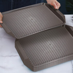 Buy SOGA Rectangular Serving Tray Heavy Duty Waterproof Stackable Plastic Food Snack Pan Set of 10 Coffee Online - Home & Living - 2 - AU Depot Free Shipping