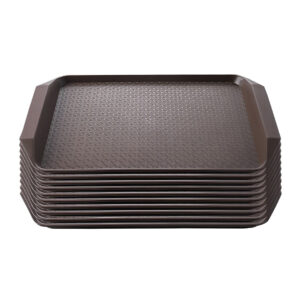 Buy SOGA Rectangular Serving Tray Heavy Duty Waterproof Stackable Plastic Food Snack Pan Set of 10 Coffee Online - Home & Living - 1 - AU Depot Free Shipping