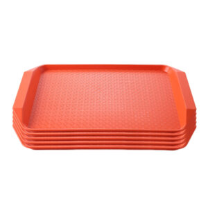 Buy SOGA Rectangular Serving Tray Heavy Duty Waterproof Stackable Plastic Food Snack Pan Set of 5 Orange Online - Home & Living - 1 - AU Depot Free Shipping