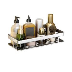 Buy SOGA Silver Wall-Mounted Rectangular Bathroom Storage Organiser Space Saving Adhesive Shelf Rack Online - Home - 1 - AU Depot Free Shipping