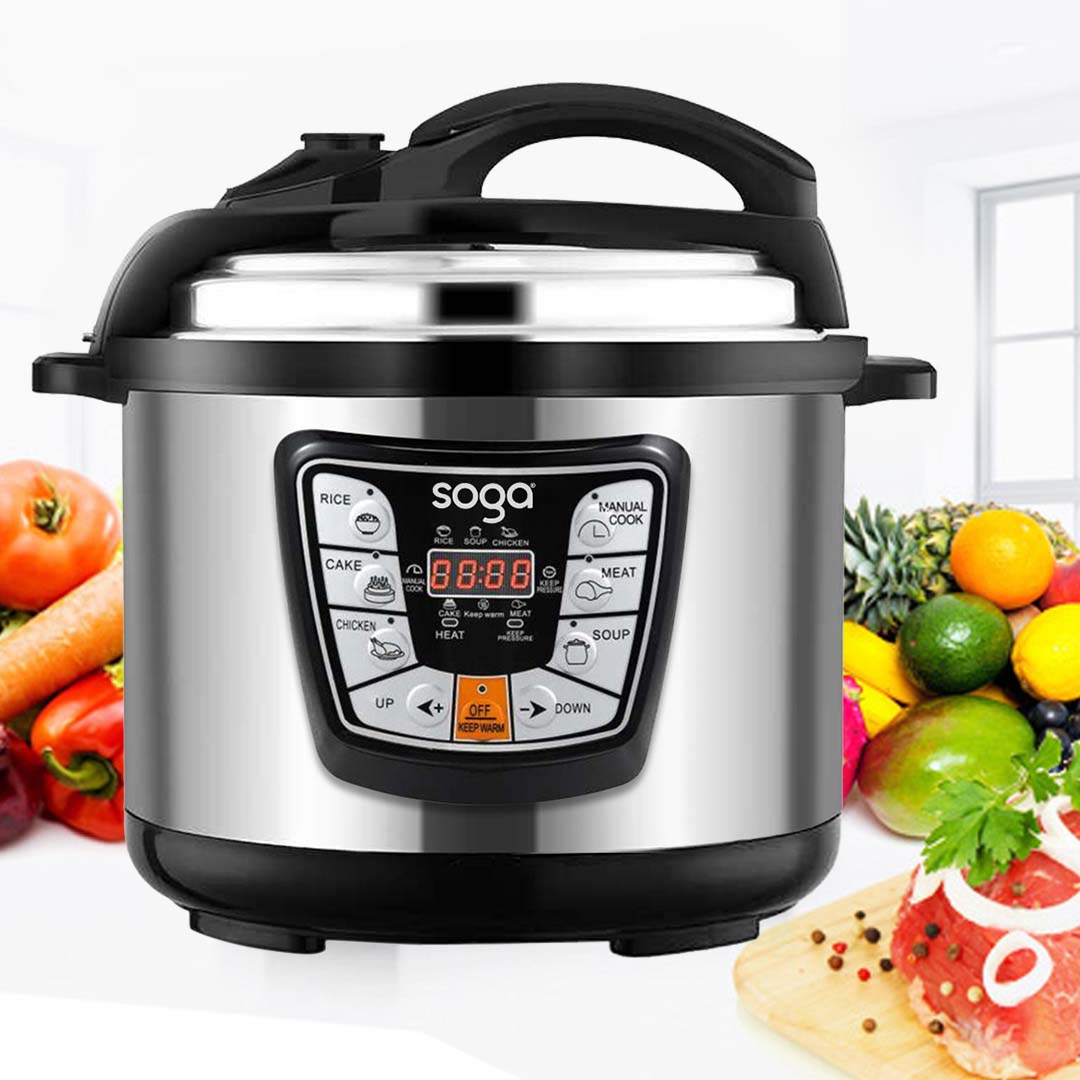 SOGA Stainless Steel Electric Pressure Cooker 10L Nonstick 1600W - ElectricPressureCooker10L - Electronics & Appliances - 7 - AU DEPOT SOGA Buy SOGA Stainless Steel Electric Pressure Cooker 10L Nonstick 1600W Online - Electronics & Appliances - 7 - AU Depot Free Shipping