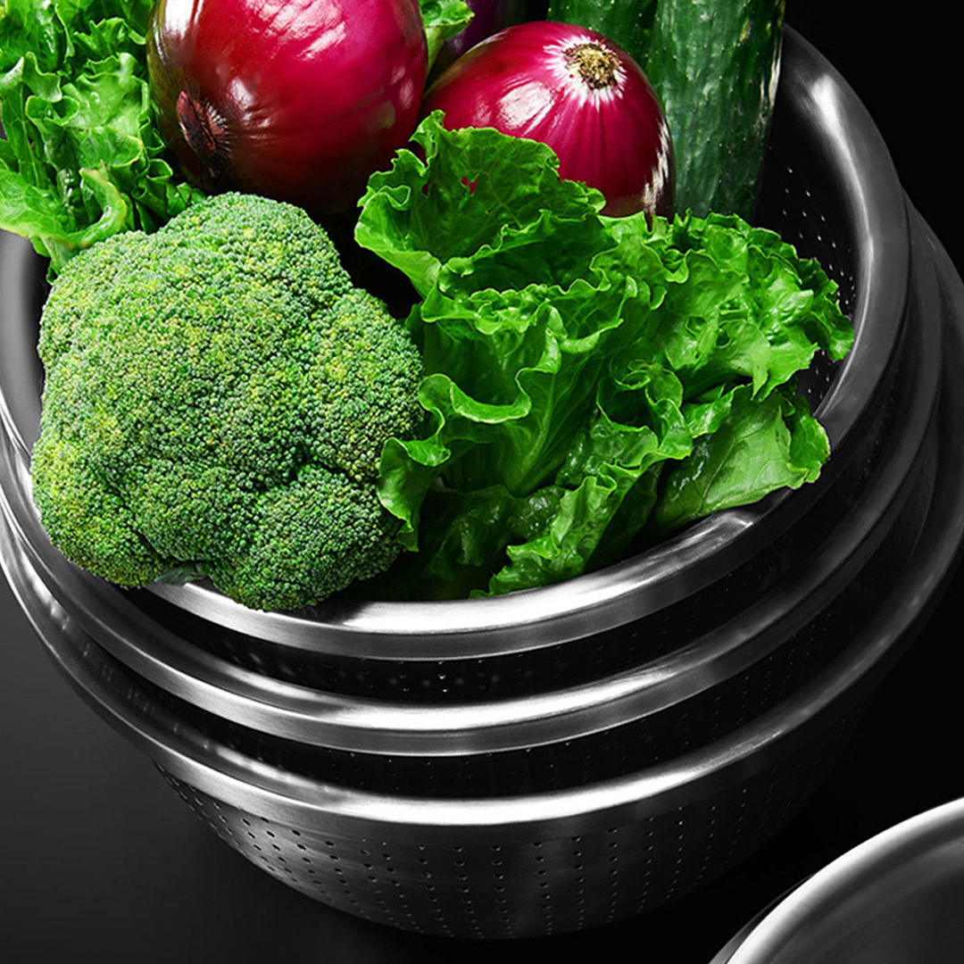 SOGA Stainless Steel Nesting Basin Colander Perforated Kitchen Sink Washing Bowl Metal Basket Strainer Set of 4 - Bowl615 - Home & Living - 5 - AU DEPOT SOGA Buy SOGA Stainless Steel Nesting Basin Colander Perforated Kitchen Sink Washing Bowl Metal Basket Strainer Set of 4 Online - Home & Living - 5 - AU Depot Free Shipping