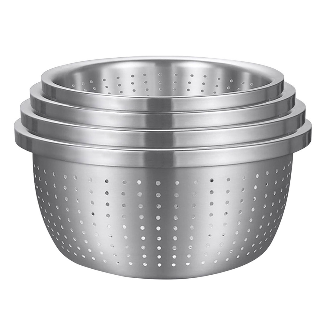 SOGA Stainless Steel Nesting Basin Colander Perforated Kitchen Sink Washing Bowl Metal Basket Strainer Set of 4 - Mixing Bowls - Bowl615 1 SOGA Stainless Steel Nesting Basin Colander Perforated Kitchen Sink Washing Bowl Metal Basket Strainer Set of 4 - AU DEPOT Buy SOGA Stainless Steel Nesting Basin Colander Perforated Kitchen Sink Washing Bowl Metal Basket Strainer Set of 4 Online - Home & Living - 1 - AU Depot Free Shipping