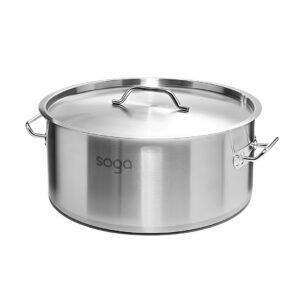 Buy SOGA Stock Pot 113Lt Top Grade Thick Stainless Steel Stockpot 18/10 Online - home & living > kitchen & dining > cookware > stock & multi pots - 1 - AU Depot Free Shipping