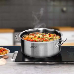 Buy SOGA Stock Pot 9L Top Grade Thick Stainless Steel Stockpot 18/10 Without Lid Online - home & living > kitchen & dining > cookware > stock & multi pots - 2 - AU Depot Free Shipping