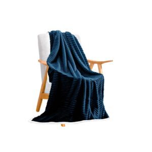 Buy SOGA Throw Blanket Warm Cozy Double Sided Thick Flannel Coverlet Fleece Bed Sofa Comforter Dark Blue Online - Home - 1 - AU Depot Free Shipping