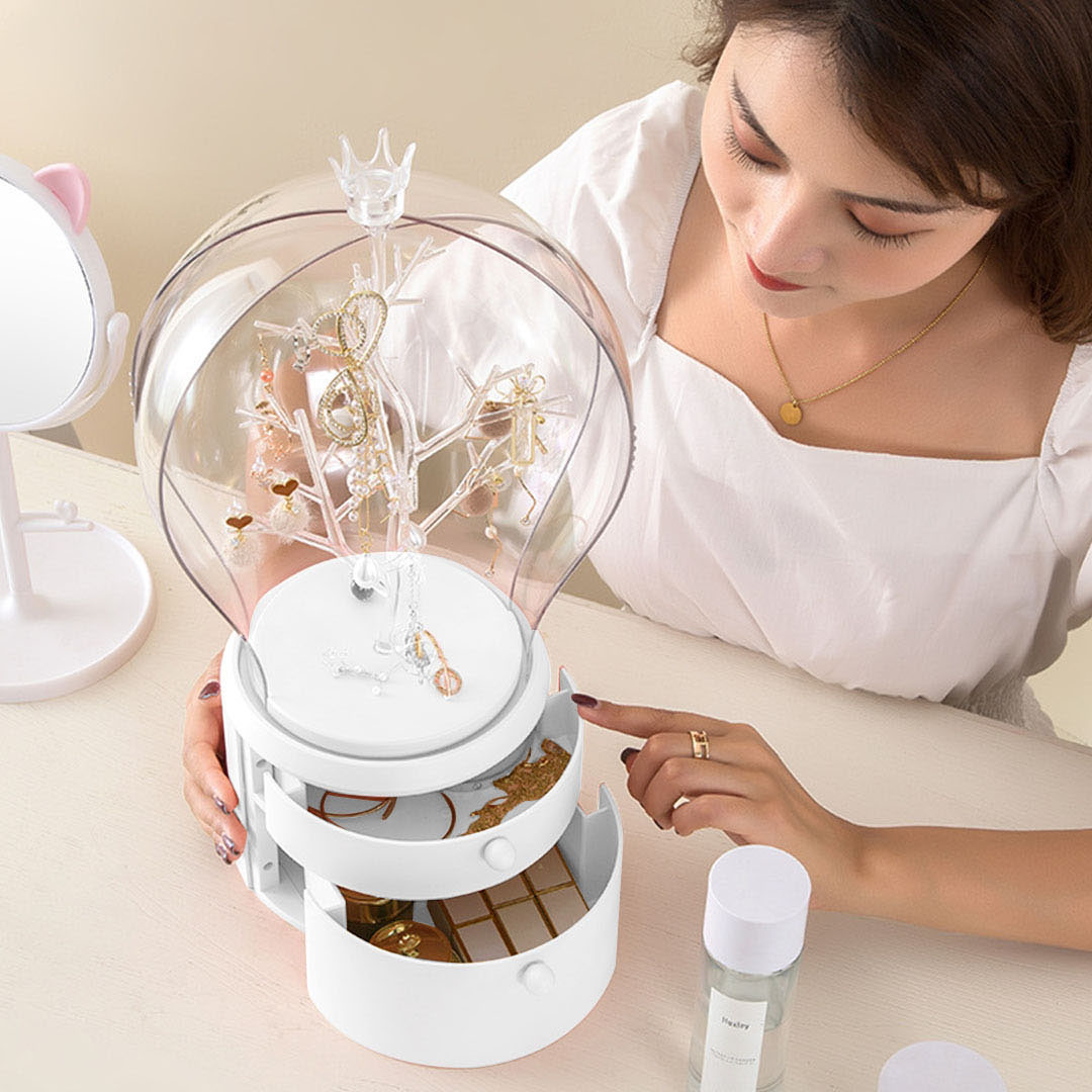 SOGA White 360 2 Layered Jewelry Storage Box Waterproof Dustproof Accessories Organiser - BathC906 - Home - 2 - AU DEPOT SOGA Buy SOGA White 360 2 Layered Jewelry Storage Box Waterproof Dustproof Accessories Organiser Online - Home - 2 - AU Depot Free Shipping