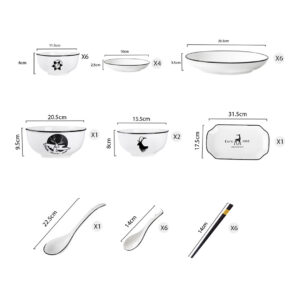 Buy SOGA White Antler Printed Ceramic Dinnerware Set Crockery Soup Bowl Plate Server Kitchen Home Decor Set of 20 Online - Kitchenware - 2 - AU Depot Free Shipping